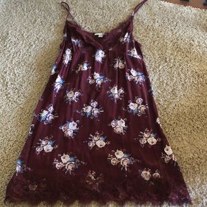 Maroon lace dress